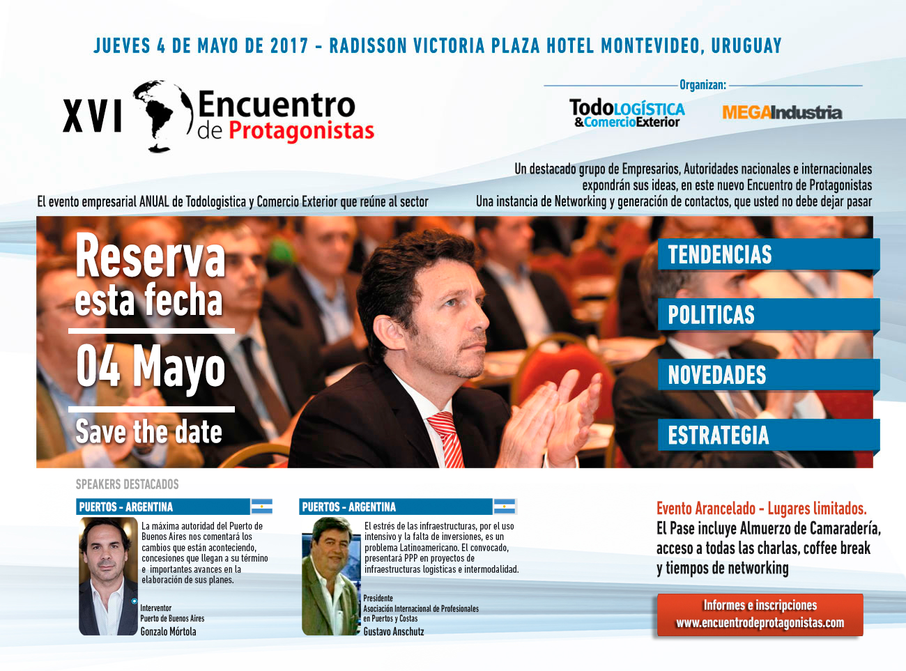 Reservate el jueves 4 de Mayo en Montevideo